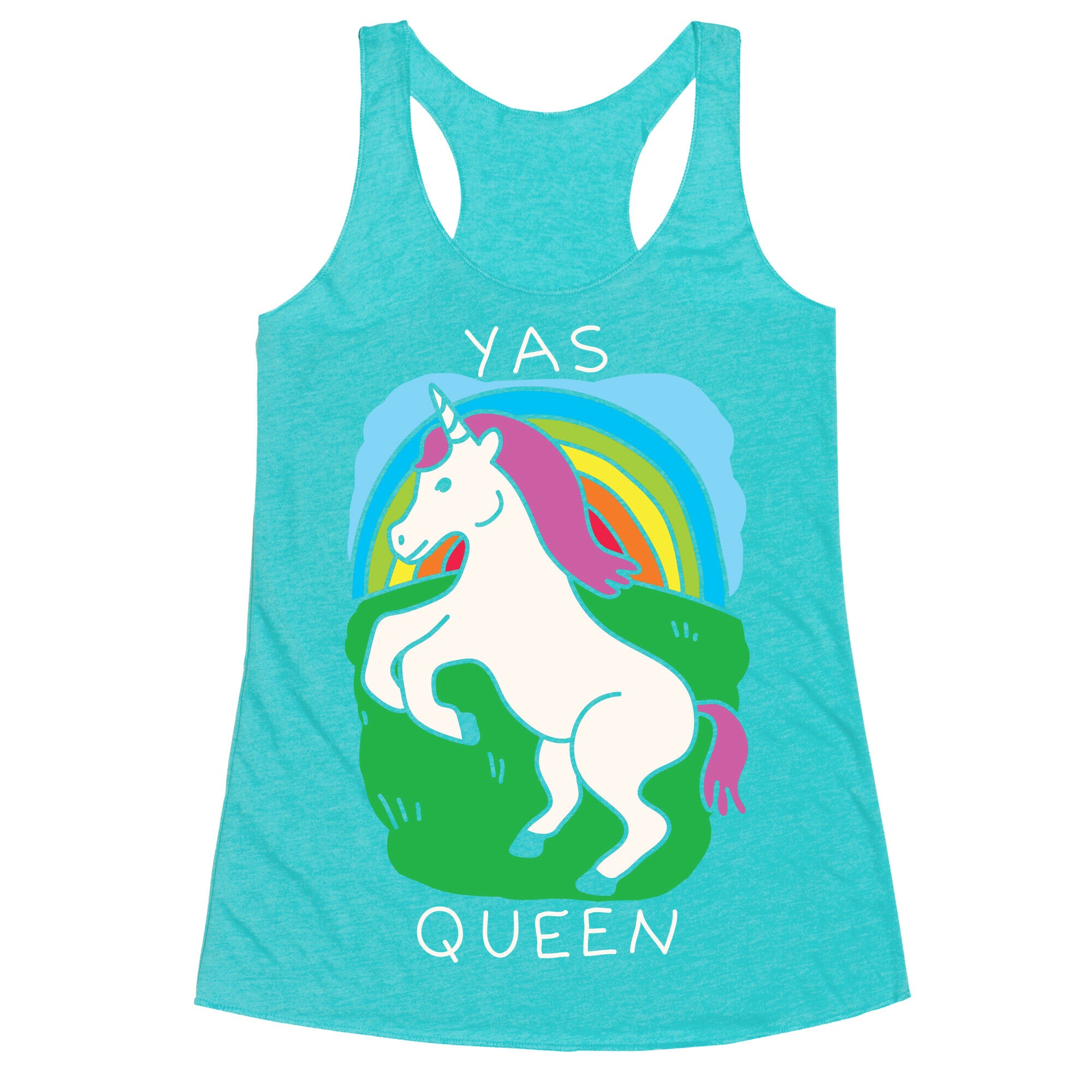 Yas Queen Unicorn Racerback Tank
